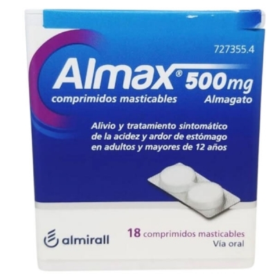 ALMAX 500MG, 18 COMPRIMIDOS...